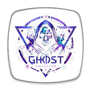 Geister-Neon-Triade – Horror – Halloween - Viereckiger Kühlschrankmagnet - Weiß - Vorne