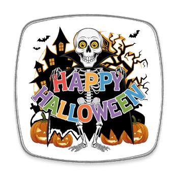 Happy Halloween  - Viereckiger Kühlschrankmagnet - Weiß - Vorne