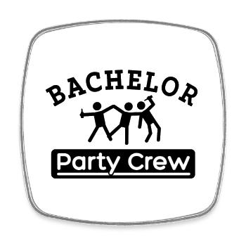 Bachelorette party crew - Square fridge magnet - white - Front