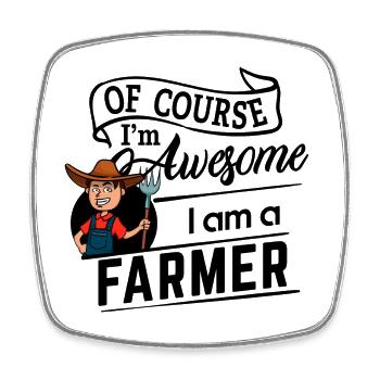 Farmer & Farmer - Incroyable - Magnet carré - blanc - Devant