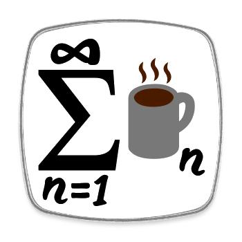 Infinite Coffee - Square fridge magnet - white - Front