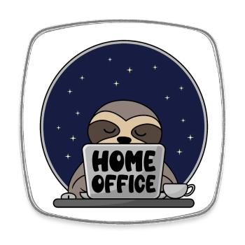home office - Square fridge magnet - white - Front