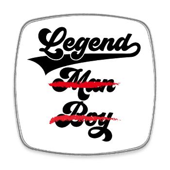 MAN LEGEND DAD - Square fridge magnet - white - Front