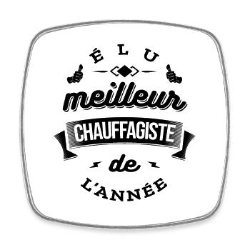 ÉLU MEILLEUR CHAUFFAGISTE DE L'ANNÉE - Magnet carré - blanc - Devant