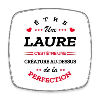 LAURE PARFAITE - NOM LAURE - Magnet carré - blanc - Devant