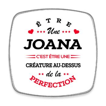 JOANA PARFAITE - NOM JOANA - Magnet carré - blanc - Devant