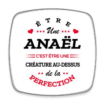 ANAËL PARFAITE - NOM ANAËL - Magnet carré - blanc - Devant