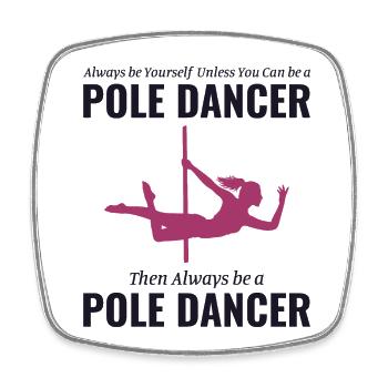 Pole Sport Dance Dancer Competition Acrobatics - Square fridge magnet - white - Front