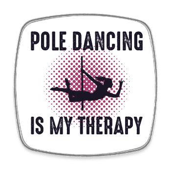 Pole Sport Dance Dancer Competition Acrobatics - Square fridge magnet - white - Front