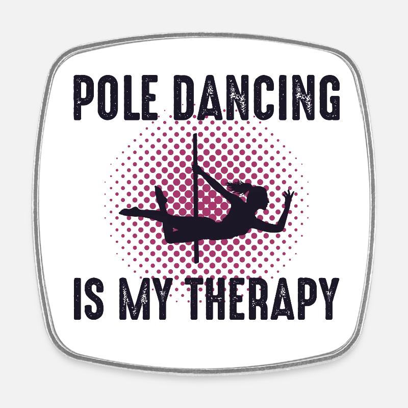 Pole Sport Dance Dancer Competition Acrobaties - Magnet carré - blanc