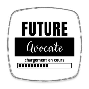 Future Avocate Chargement en cours - Magnet carré - blanc - Devant