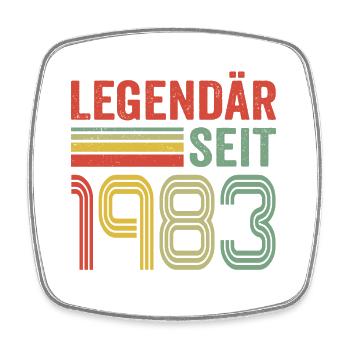 Legendär seit 1983 jahrgang 1983 - Viereckiger Kühlschrankmagnet - Weiß - Vorne