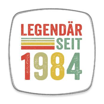 Legendär seit 1984 jahrgang 1984 - Viereckiger Kühlschrankmagnet - Weiß - Vorne