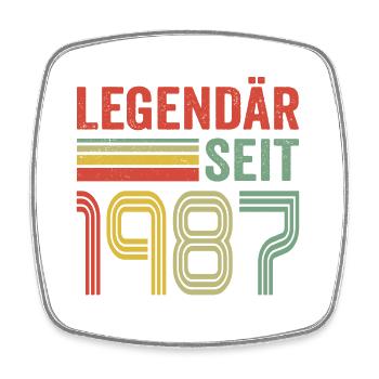 Legendär seit 1987 jahrgang 1987 - Viereckiger Kühlschrankmagnet - Weiß - Vorne