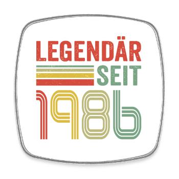 Legendär seit 1986 jahrgang 1986 - Viereckiger Kühlschrankmagnet - Weiß - Vorne