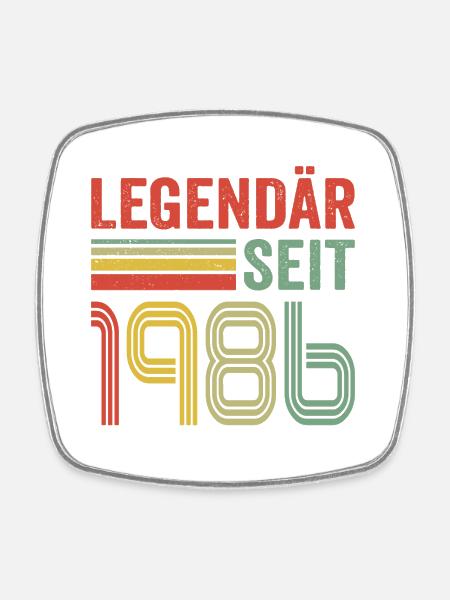 Legendär seit 1986 jahrgang 1986 - Viereckiger Kühlschrankmagnet - Weiß