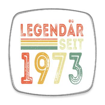 Legendär seit 1973 jahrgang 1973 - Viereckiger Kühlschrankmagnet - Weiß - Vorne