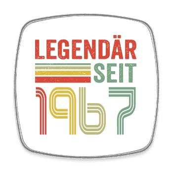 Legendär seit 1967 jahrgang 1967 - Viereckiger Kühlschrankmagnet - Weiß - Vorne