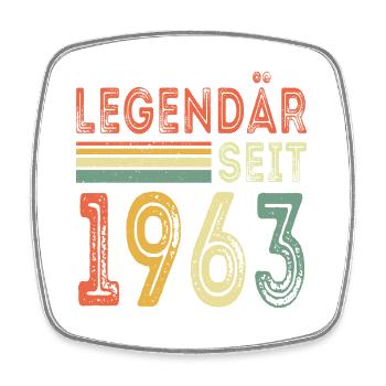 Legendär seit 1963 jahrgang 1963 - Viereckiger Kühlschrankmagnet - Weiß - Vorne