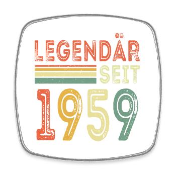Legendär seit 1959 jahrgang 1959 - Viereckiger Kühlschrankmagnet - Weiß - Vorne