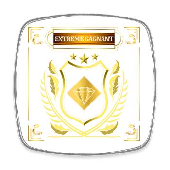 EXTREME WINNER/ Lucky Magic Diamond - Square fridge magnet - white - Front