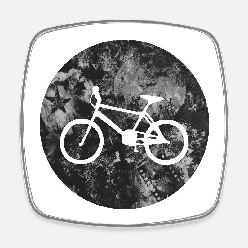 Fahrrad Design - Viereckiger Kühlschrankmagnet - Weiß