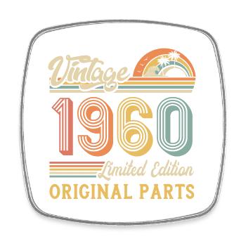Vintage 1960 édition limitée pièces d’origine - Magnet carré - blanc - Devant
