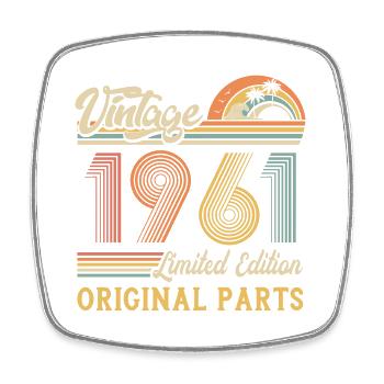 Vintage 1961 édition limitée pièces d’origine - Magnet carré - blanc - Devant
