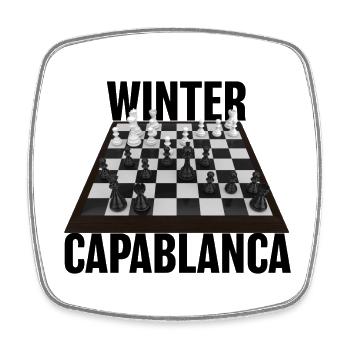 Winter Capablanca - Magnet carré - blanc - Devant