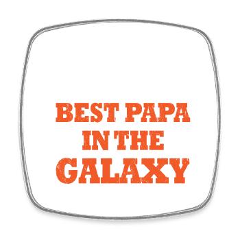 Bester Vater in der Galaxie - Viereckiger Kühlschrankmagnet - Weiß - Vorne