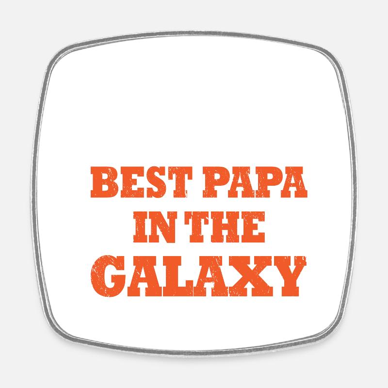 Best Dad in the Galaxy - Square fridge magnet - white