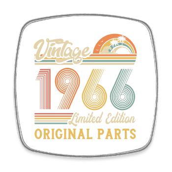 Vintage 1966 limited edition original parts - Viereckiger Kühlschrankmagnet - Weiß - Vorne