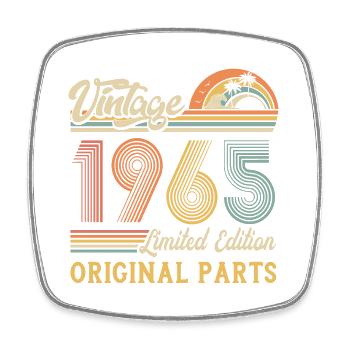 Vintage 1965 limited edition original parts - Square fridge magnet - white - Front