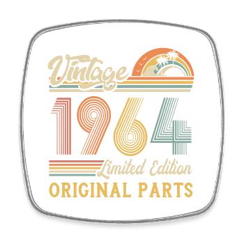Vintage 1964 limited edition original parts - Viereckiger Kühlschrankmagnet - Weiß - Vorne