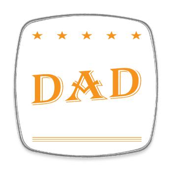 Bester Vater aller Zeiten - Viereckiger Kühlschrankmagnet - Weiß - Vorne