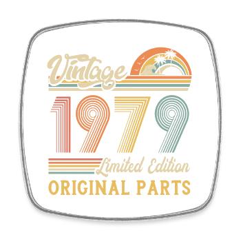 Vintage 1979 édition limitée pièces d’origine - Magnet carré - blanc - Devant