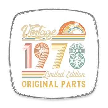 Vintage 1978 édition limitée pièces d’origine - Magnet carré - blanc - Devant