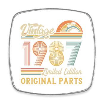 Vintage 1987 édition limitée pièces d’origine - Magnet carré - blanc - Devant