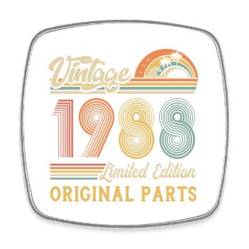 Vintage 1988 édition limitée pièces d’origine - Magnet carré - blanc - Devant