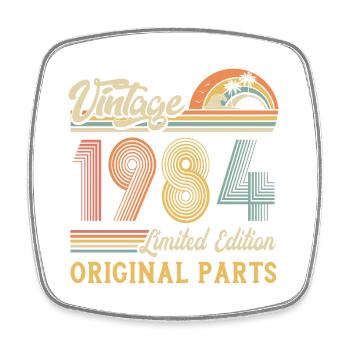 Vintage 1984 édition limitée pièces d’origine - Magnet carré - blanc - Devant