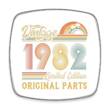 Vintage 1982 édition limitée pièces d’origine - Magnet carré - blanc - Devant