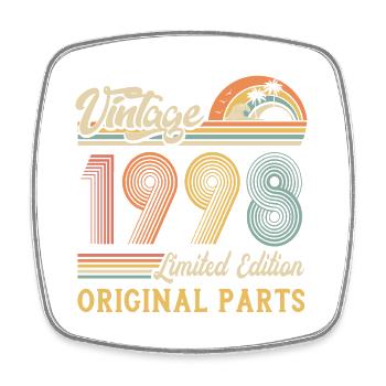 Vintage 1998 limited edition original parts - Square fridge magnet - white - Front