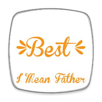 Weltweit bester Farter Mid-Range Dad- Funny Dads - Viereckiger Kühlschrankmagnet - Weiß - Vorne