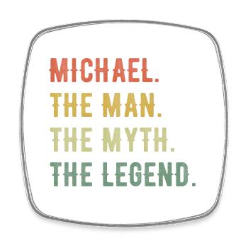 Michael Vorname The Man The Myth The Legend - Viereckiger Kühlschrankmagnet - Weiß - Vorne