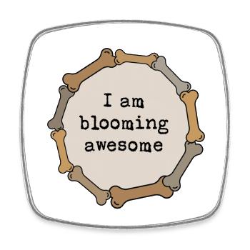 Blooming awesome - Square fridge magnet - white - Front