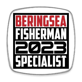 Bering Sea Fisherman 2023 Spezialist Geschenkidee - Viereckiger Kühlschrankmagnet - Weiß - Vorne
