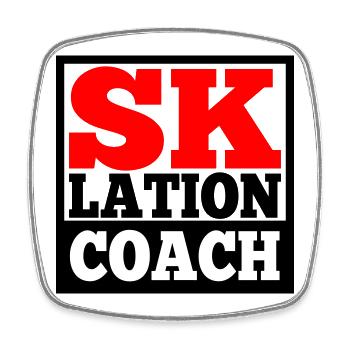 Eskalation Coach SKlation sklation Farben änderbar - Viereckiger Kühlschrankmagnet - Weiß - Vorne