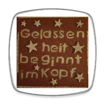 Gelassenheit - Viereckiger Kühlschrankmagnet - Weiß - Vorne