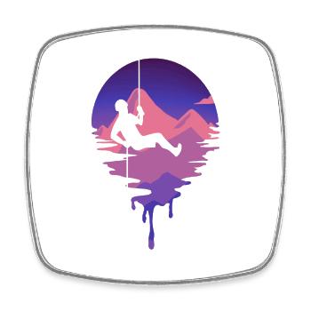 Climb lover - Square fridge magnet - white - Front