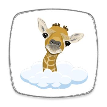 Giraffe - Square fridge magnet - white - Front